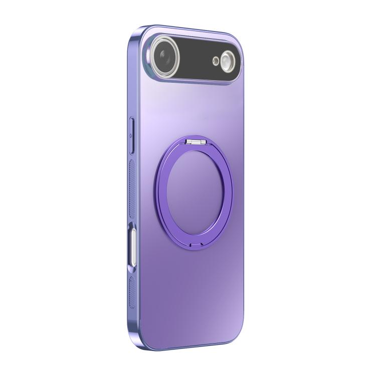 360 Degree Rotating Holder MagSafe Electroplated Phone Case with Lens Cover, For iPhone Air, For iPhone 16 Pro Max, For iPhone 16 Pro