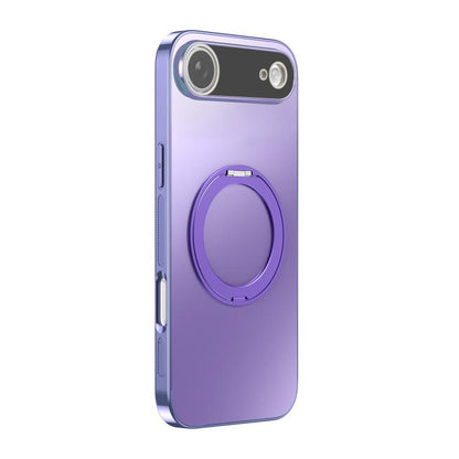 360 Degree Rotating Holder MagSafe Electroplated Phone Case with Lens Cover, For iPhone Air, For iPhone 16 Pro Max, For iPhone 16 Pro