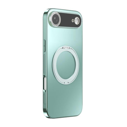 360 Degree Rotating Holder MagSafe Electroplated Phone Case with Lens Cover, For iPhone Air, For iPhone 16 Pro Max, For iPhone 16 Pro