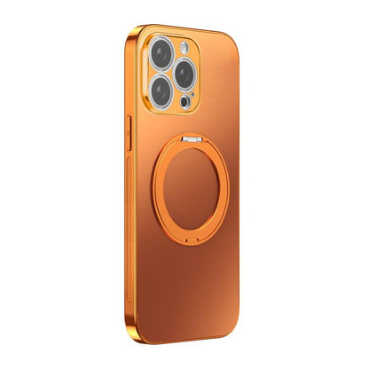 360 Degree Rotating Holder MagSafe Electroplated Phone Case with Lens Cover, For iPhone Air, For iPhone 16 Pro Max, For iPhone 16 Pro
