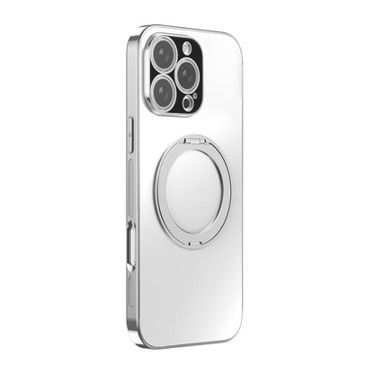 360 Degree Rotating Holder MagSafe Electroplated Phone Case with Lens Cover, For iPhone Air, For iPhone 16 Pro Max, For iPhone 16 Pro