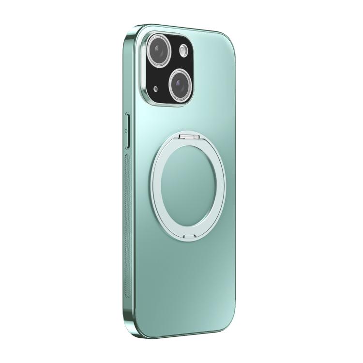 360 Degree Rotating Holder MagSafe Electroplated Phone Case with Lens Cover, For iPhone 15, For iPhone 14, For iPhone 14 Pro