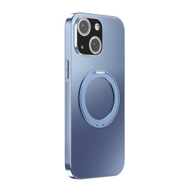 360 Degree Rotating Holder MagSafe Electroplated Phone Case with Lens Cover, For iPhone 15, For iPhone 14, For iPhone 14 Pro