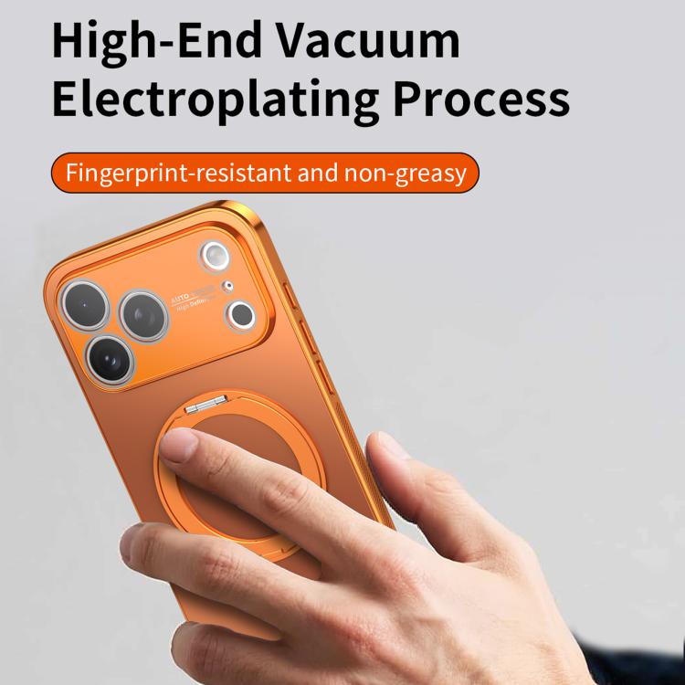 360 Degree Rotating Holder MagSafe Electroplated Phone Case with Lens Cover, For iPhone 14 Pro Max, For iPhone 13 Pro Max, For iPhone 13 Pro