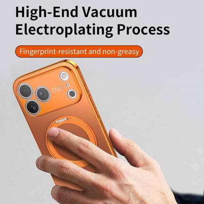 360 Degree Rotating Holder MagSafe Electroplated Phone Case with Lens Cover, For iPhone 14 Pro Max, For iPhone 13 Pro Max, For iPhone 13 Pro