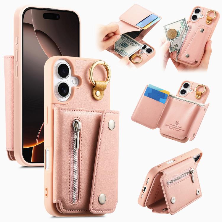 Dream Wallet D Buckle Leather Back Cover Phone Case, For iPhone 17e / 16e, For iPhone 17 Pro Max, For iPhone 17 Pro, For iPhone 17