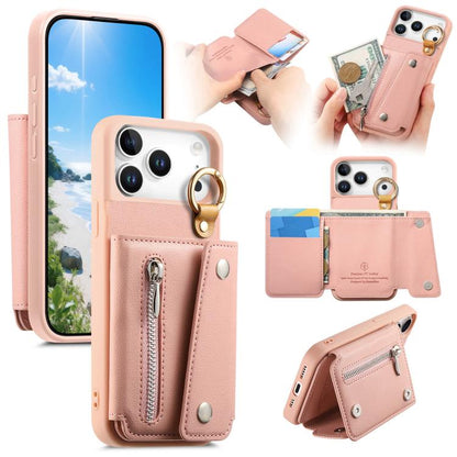 Dream Wallet D Buckle Leather Back Cover Phone Case, For iPhone 17e / 16e, For iPhone 17 Pro Max, For iPhone 17 Pro, For iPhone 17