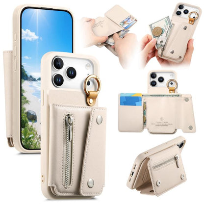 Dream Wallet D Buckle Leather Back Cover Phone Case, For iPhone 17e / 16e, For iPhone 17 Pro Max, For iPhone 17 Pro, For iPhone 17