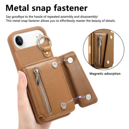 Dream Wallet D Buckle Leather Back Cover Phone Case, For iPhone Air, For iPhone 16 Pro Max, For iPhone 16 Pro, For iPhone 16 Plus