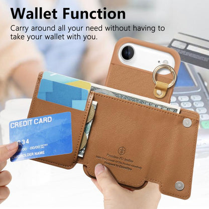 Dream Wallet D Buckle Leather Back Cover Phone Case, For iPhone Air, For iPhone 16 Pro Max, For iPhone 16 Pro, For iPhone 16 Plus