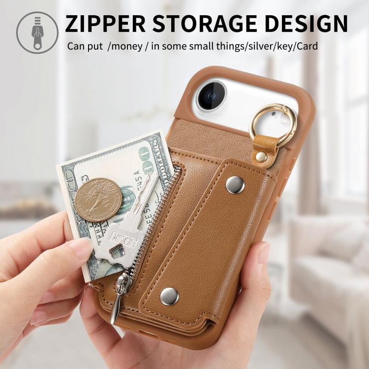 Dream Wallet D Buckle Leather Back Cover Phone Case, For iPhone Air, For iPhone 16 Pro Max, For iPhone 16 Pro, For iPhone 16 Plus