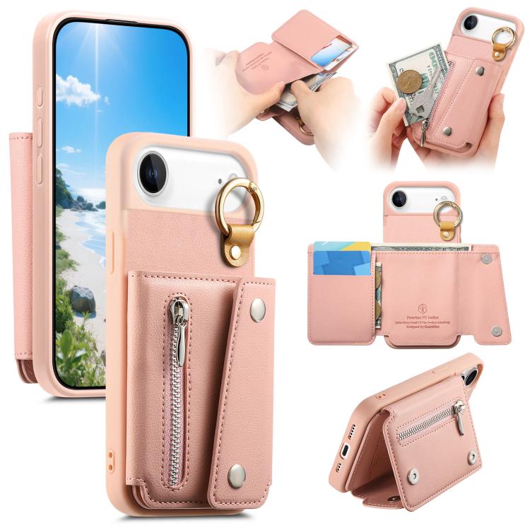 Dream Wallet D Buckle Leather Back Cover Phone Case, For iPhone Air, For iPhone 16 Pro Max, For iPhone 16 Pro, For iPhone 16 Plus