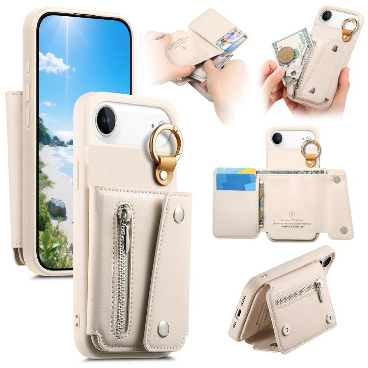 Dream Wallet D Buckle Leather Back Cover Phone Case, For iPhone Air, For iPhone 16 Pro Max, For iPhone 16 Pro, For iPhone 16 Plus