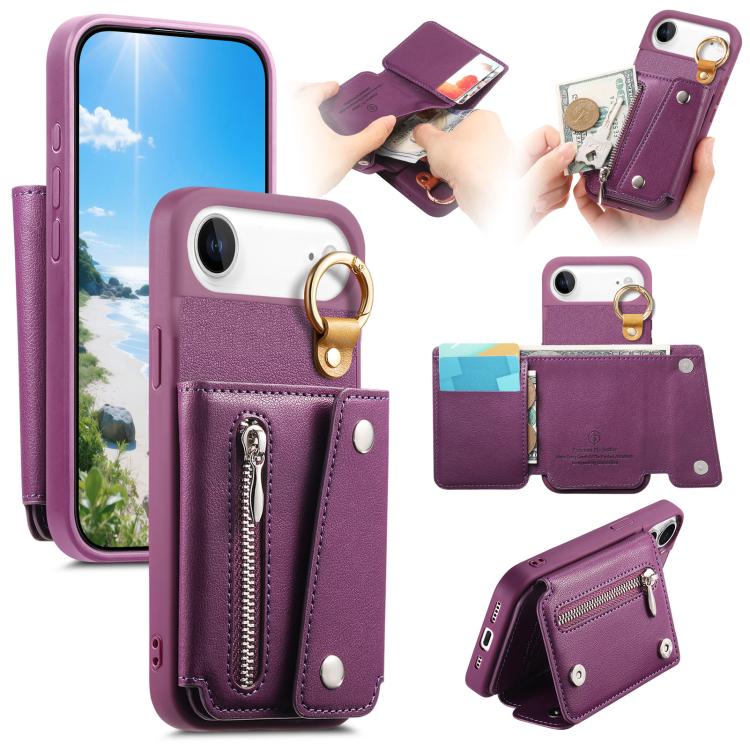 Dream Wallet D Buckle Leather Back Cover Phone Case, For iPhone Air, For iPhone 16 Pro Max, For iPhone 16 Pro, For iPhone 16 Plus