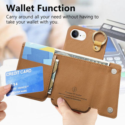 Dream Wallet D Buckle Leather Back Cover Phone Case, For iPhone 17e / 16e, For iPhone 17 Pro Max, For iPhone 17 Pro, For iPhone 17