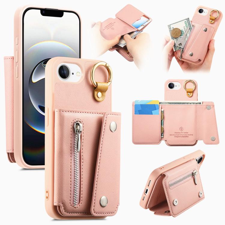 Dream Wallet D Buckle Leather Back Cover Phone Case, For iPhone 17e / 16e, For iPhone 17 Pro Max, For iPhone 17 Pro, For iPhone 17