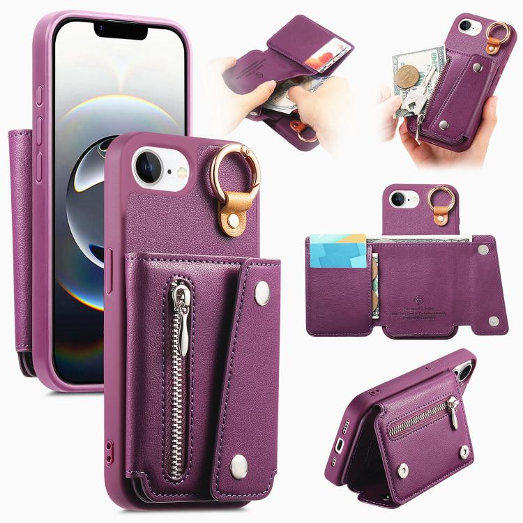 Dream Wallet D Buckle Leather Back Cover Phone Case, For iPhone 17e / 16e, For iPhone 17 Pro Max, For iPhone 17 Pro, For iPhone 17