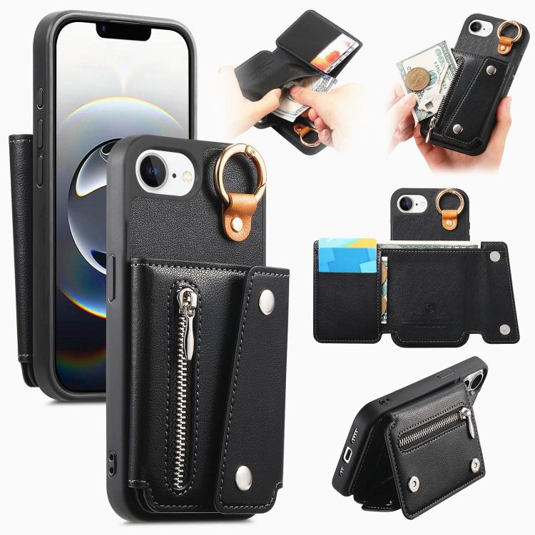 Dream Wallet D Buckle Leather Back Cover Phone Case, For iPhone 17e / 16e, For iPhone 17 Pro Max, For iPhone 17 Pro, For iPhone 17