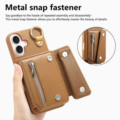 Dream Wallet D Buckle Leather Back Cover Phone Case, For iPhone 16, For iPhone 15 Pro Max, For iPhone 15 Pro, For iPhone 15 Plus