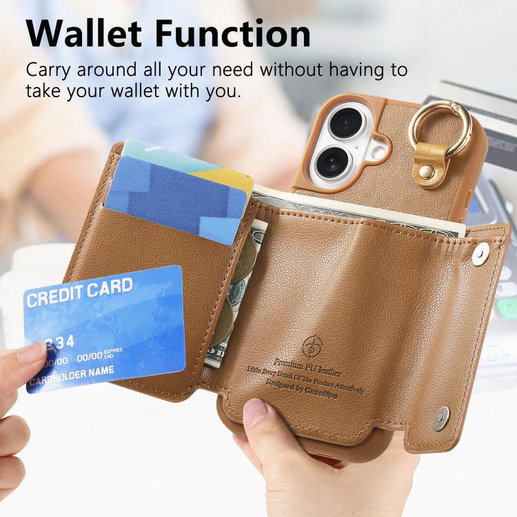 Dream Wallet D Buckle Leather Back Cover Phone Case, For iPhone 16, For iPhone 15 Pro Max, For iPhone 15 Pro, For iPhone 15 Plus