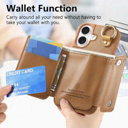 Dream Wallet D Buckle Leather Back Cover Phone Case, For iPhone 16, For iPhone 15 Pro Max, For iPhone 15 Pro, For iPhone 15 Plus