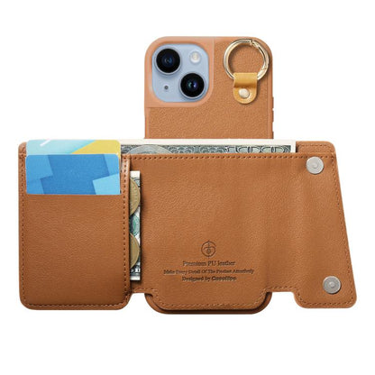 Dream Wallet D Buckle Leather Back Cover Phone Case, For iPhone 15, For iPhone 14 Plus, For iPhone 14, For iPhone 14 Pro