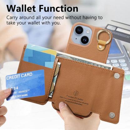 Dream Wallet D Buckle Leather Back Cover Phone Case, For iPhone 15, For iPhone 14 Plus, For iPhone 14, For iPhone 14 Pro