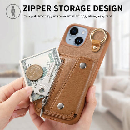 Dream Wallet D Buckle Leather Back Cover Phone Case, For iPhone 15, For iPhone 14 Plus, For iPhone 14, For iPhone 14 Pro