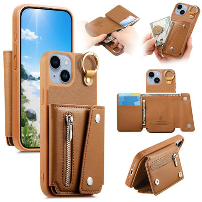 Dream Wallet D Buckle Leather Back Cover Phone Case, For iPhone 16, For iPhone 15 Pro Max, For iPhone 15 Pro, For iPhone 15 Plus