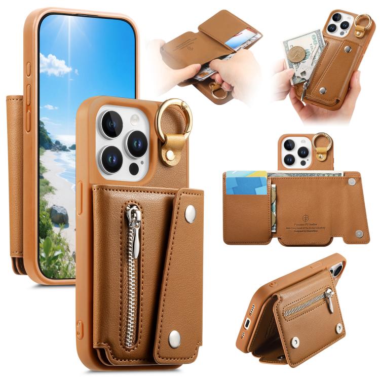 Dream Wallet D Buckle Leather Back Cover Phone Case, For iPhone 16, For iPhone 15 Pro Max, For iPhone 15 Pro, For iPhone 15 Plus