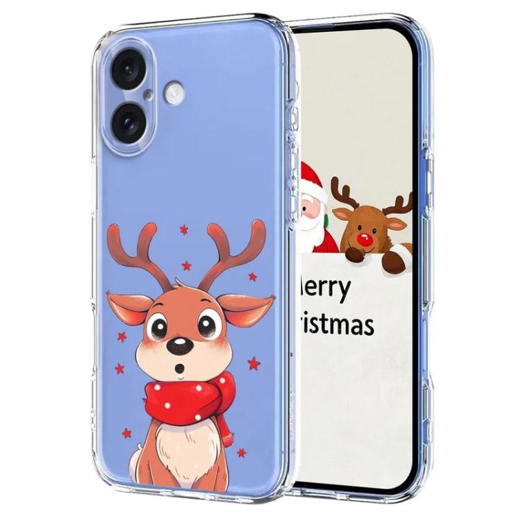Christmas-themed Printed TPU Phone Case, For iPhone 16 Pro Max, For iPhone 16 Pro, For iPhone 16, For iPhone 15 Pro Max