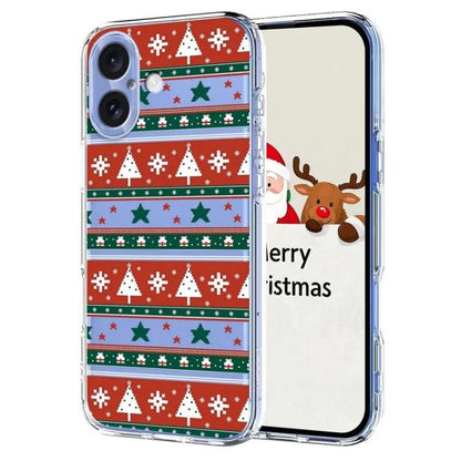 Christmas-themed Printed TPU Phone Case, For iPhone 16 Pro Max, For iPhone 16 Pro, For iPhone 16, For iPhone 15 Pro Max