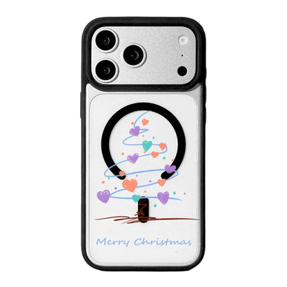 Christmas Series Strong Magnetic Painted Black Edge Phone Case, For iPhone 17 Pro Max