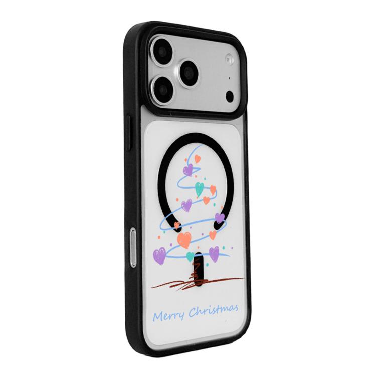 Christmas Series Strong Magnetic Painted Black Edge Phone Case, For iPhone 17 Pro Max