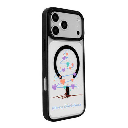 Christmas Series Strong Magnetic Painted Black Edge Phone Case, For iPhone 17 Pro Max