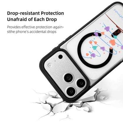 Christmas Series Strong Magnetic Painted Black Edge Phone Case, For iPhone 17 Pro Max