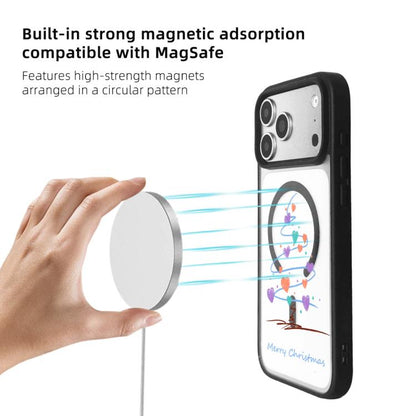 Christmas Series Strong Magnetic Painted Black Edge Phone Case, For iPhone 17 Pro Max