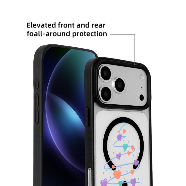Christmas Series Strong Magnetic Painted Black Edge Phone Case, For iPhone 17 Pro Max