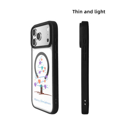Christmas Series Strong Magnetic Painted Black Edge Phone Case, For iPhone 17 Pro Max