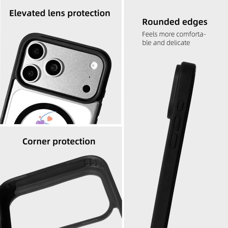 Christmas Series Strong Magnetic Painted Black Edge Phone Case, For iPhone 17 Pro Max