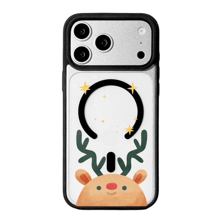 Christmas Series Strong Magnetic Painted Black Edge Phone Case, For iPhone 17 Pro Max