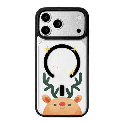 Christmas Series Strong Magnetic Painted Black Edge Phone Case, For iPhone 17 Pro Max