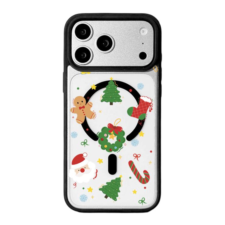 Christmas Series Strong Magnetic Painted Black Edge Phone Case, For iPhone 17 Pro Max