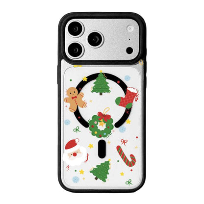 Christmas Series Strong Magnetic Painted Black Edge Phone Case, For iPhone 17 Pro Max
