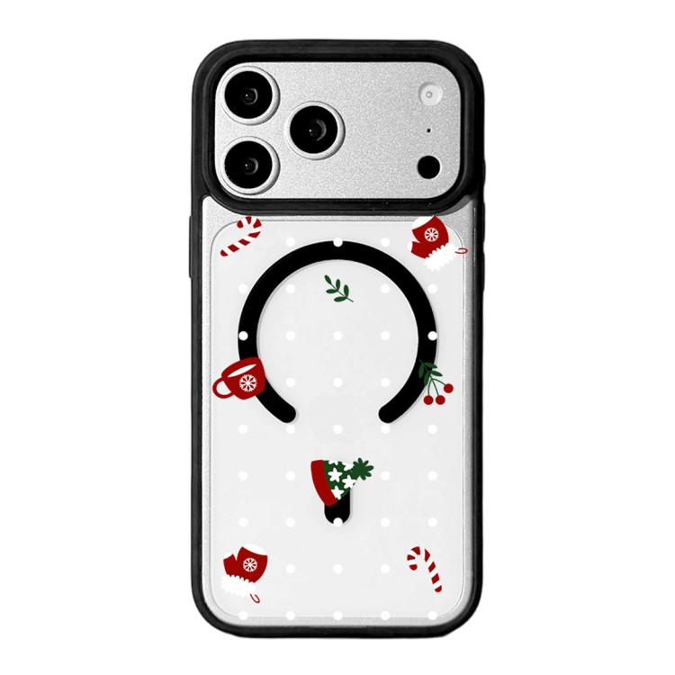 Christmas Series Strong Magnetic Painted Black Edge Phone Case, For iPhone 17 Pro Max