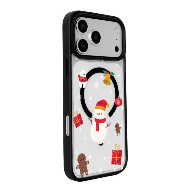 Christmas Series Strong Magnetic Painted Black Edge Phone Case, For iPhone 17 Pro Max