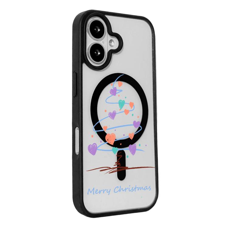 Christmas Series Strong Magnetic Painted Black Edge Phone Case, For iPhone 17