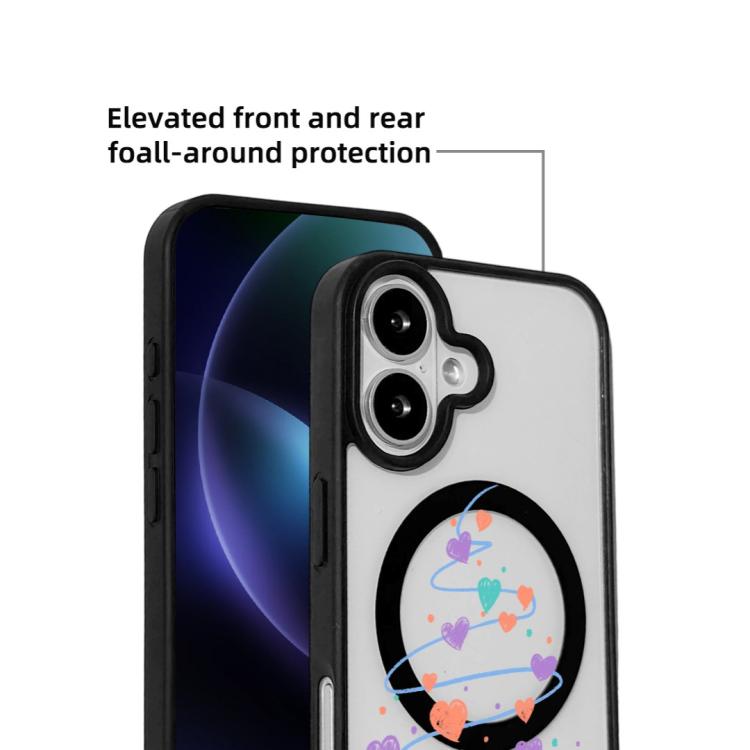 Christmas Series Strong Magnetic Painted Black Edge Phone Case, For iPhone 17