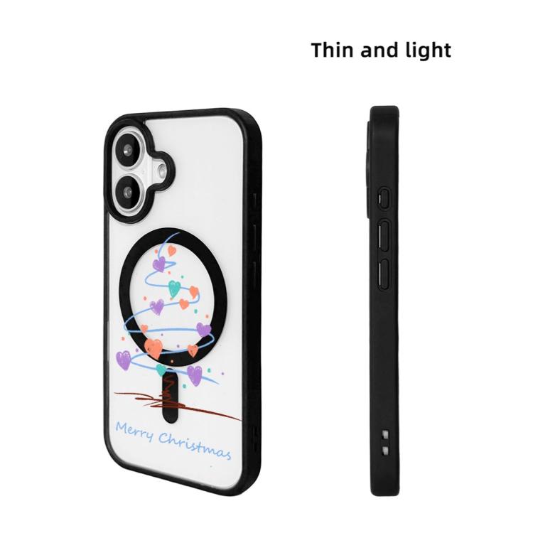 Christmas Series Strong Magnetic Painted Black Edge Phone Case, For iPhone 17