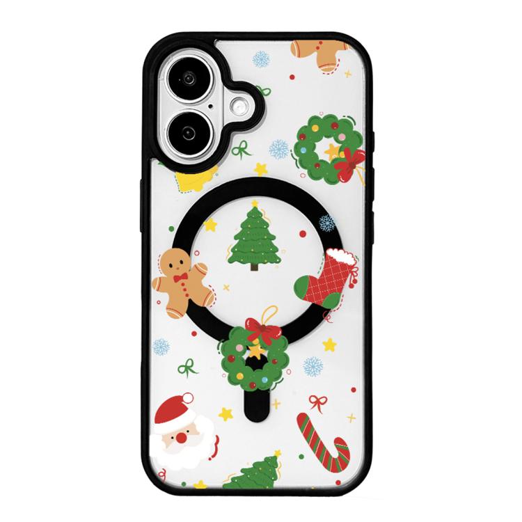 Christmas Series Strong Magnetic Painted Black Edge Phone Case, For iPhone 17